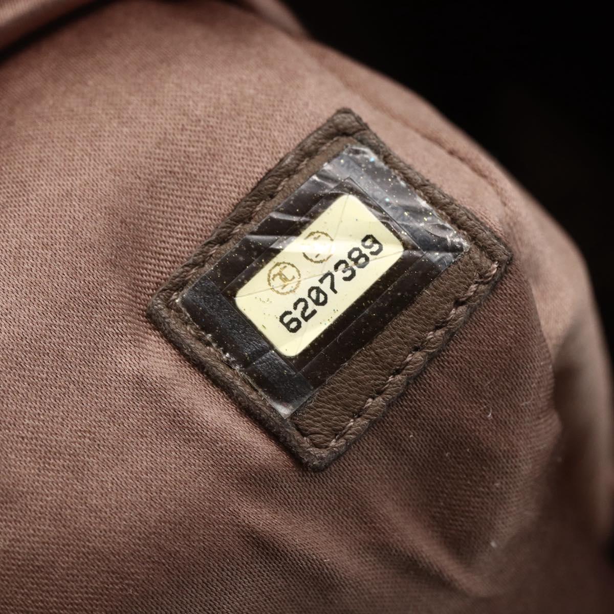 CHANEL patchwork Tote Bag Suede Beige CC Auth ki6084