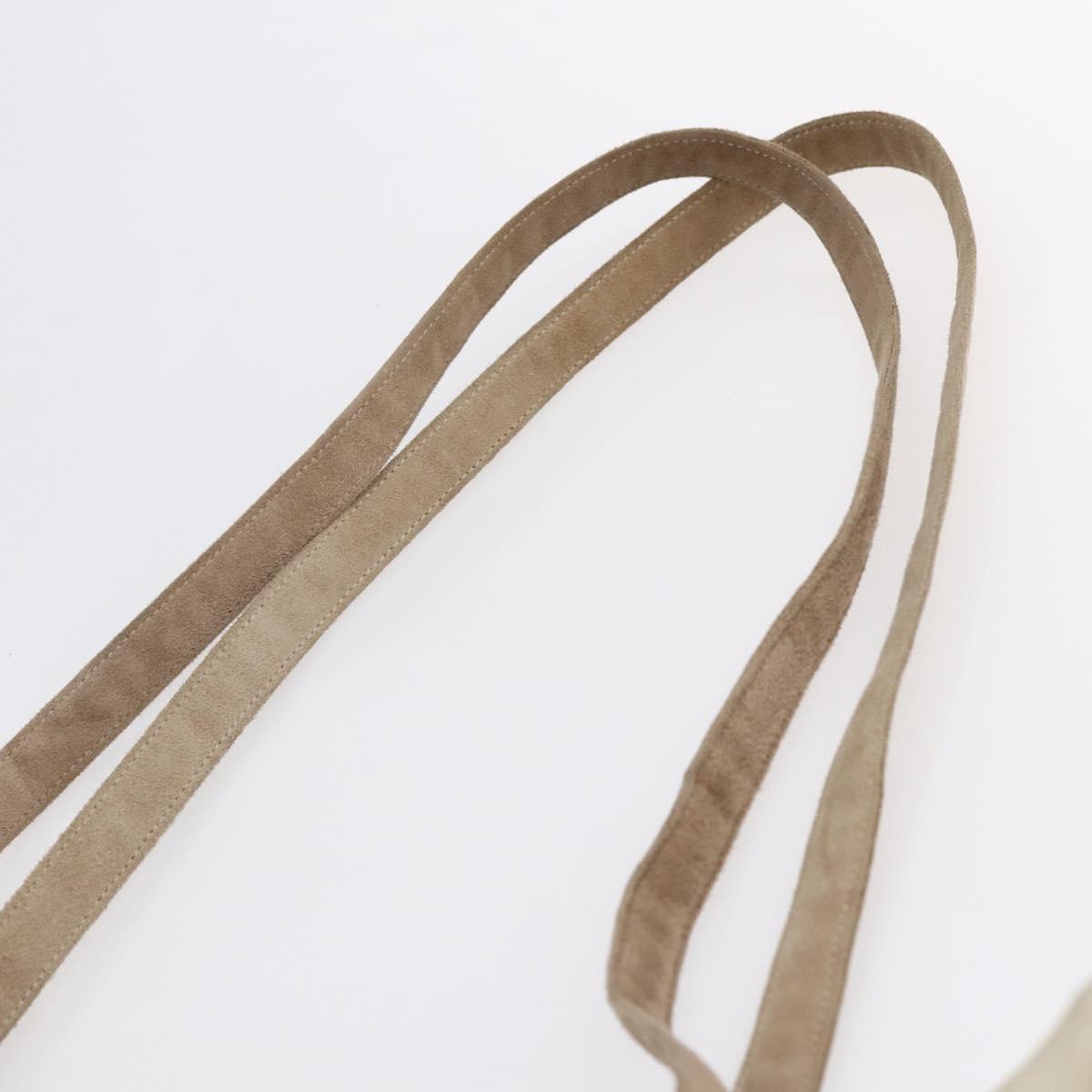 CHANEL patchwork Tote Bag Suede Beige CC Auth ki6084