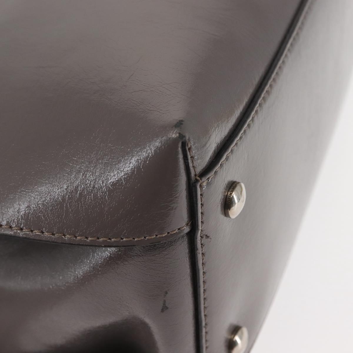 BURBERRY Hand Bag Patent leather 2way Gray Auth ki6089