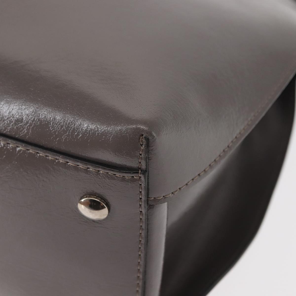 BURBERRY Hand Bag Patent leather 2way Gray Auth ki6089