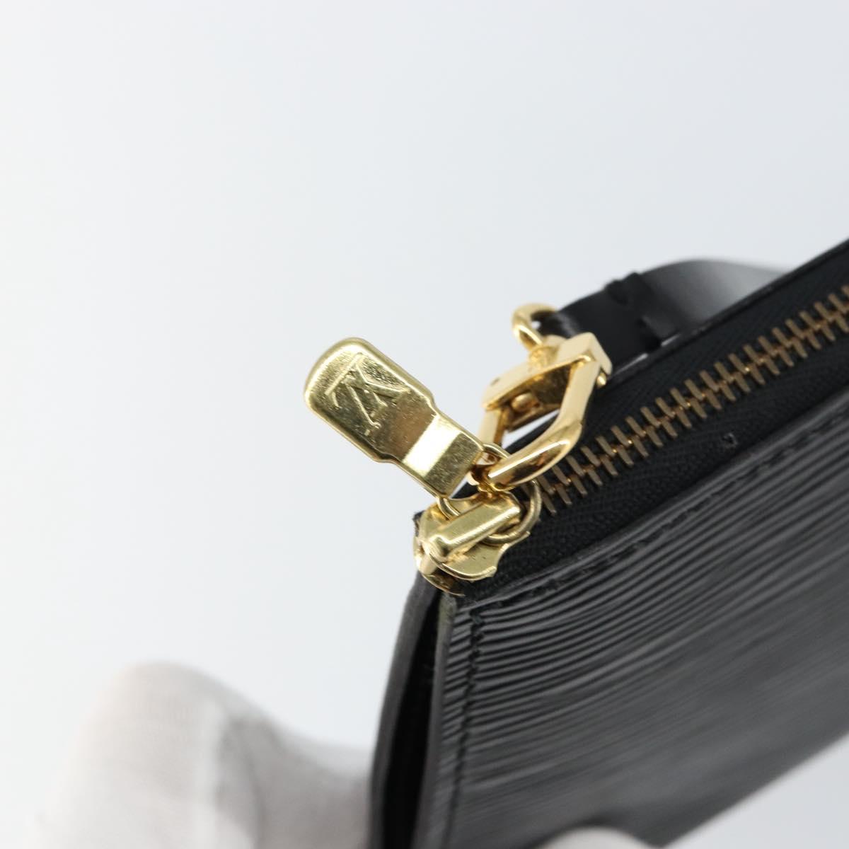 LOUIS VUITTON Epi Pochette Accessoires Pouch Black M52982 LV Auth ki6091