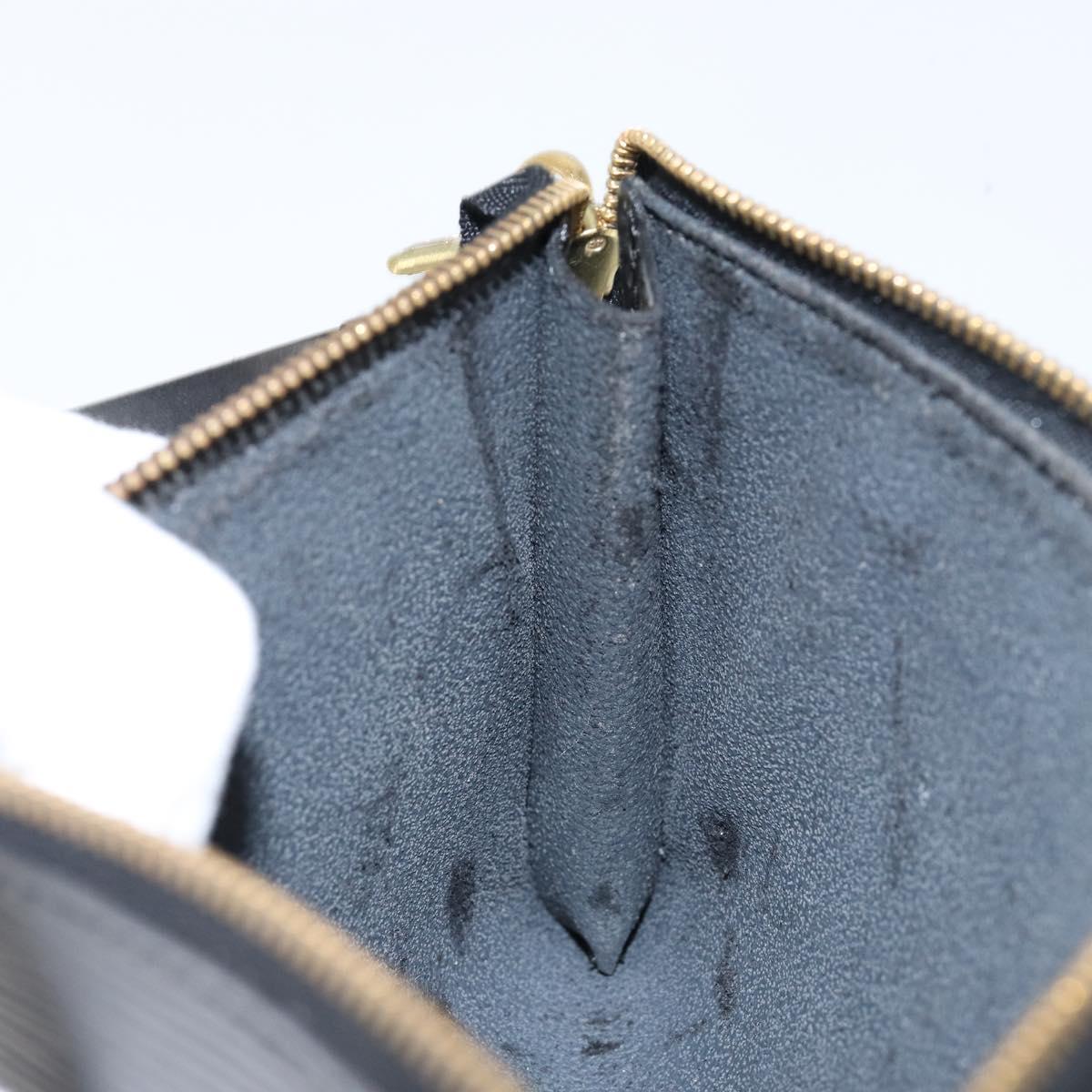 LOUIS VUITTON Epi Pochette Accessoires Pouch Black M52982 LV Auth ki6091
