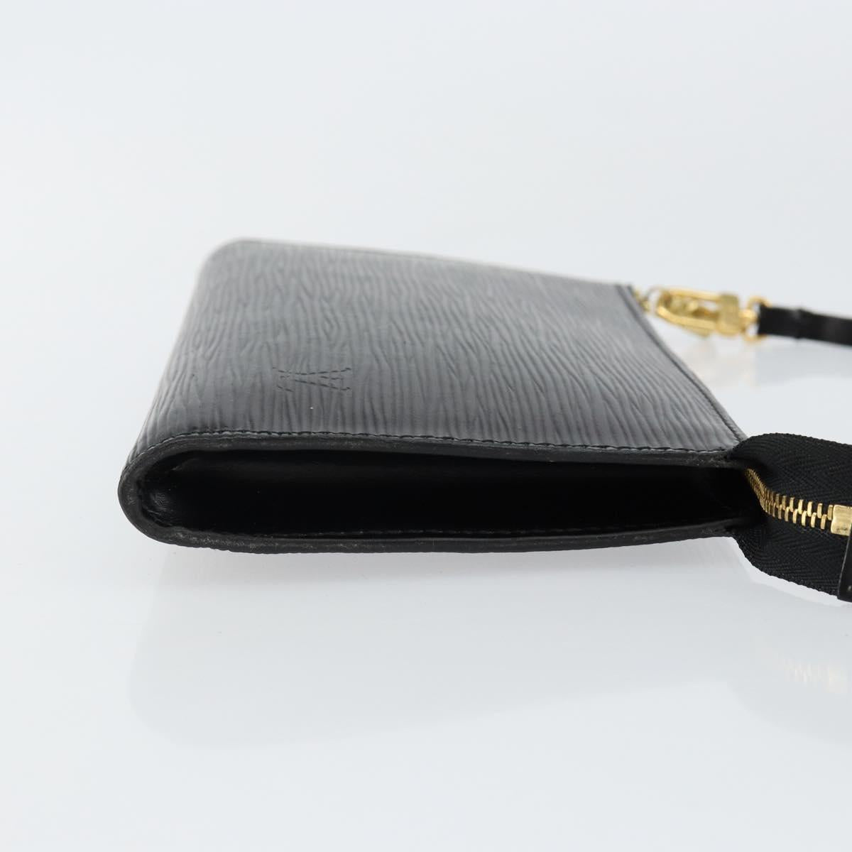 LOUIS VUITTON Epi Pochette Accessoires Pouch Black M52982 LV Auth ki6091