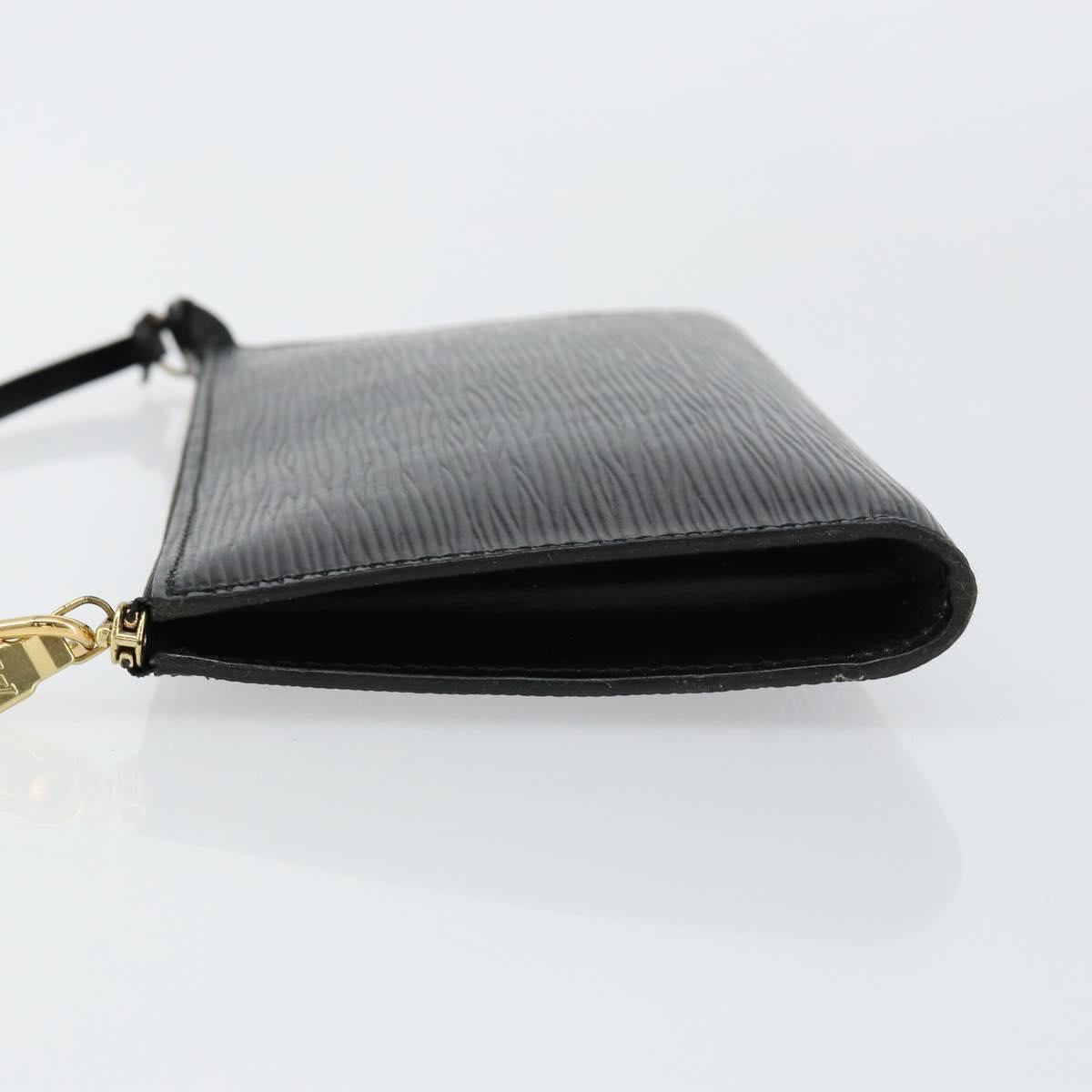 LOUIS VUITTON Epi Pochette Accessoires Pouch Black M52982 LV Auth ki6091