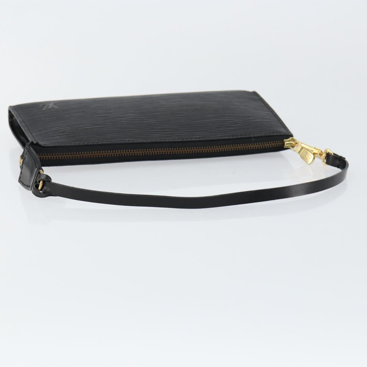 LOUIS VUITTON Epi Pochette Accessoires Pouch Black M52982 LV Auth ki6091