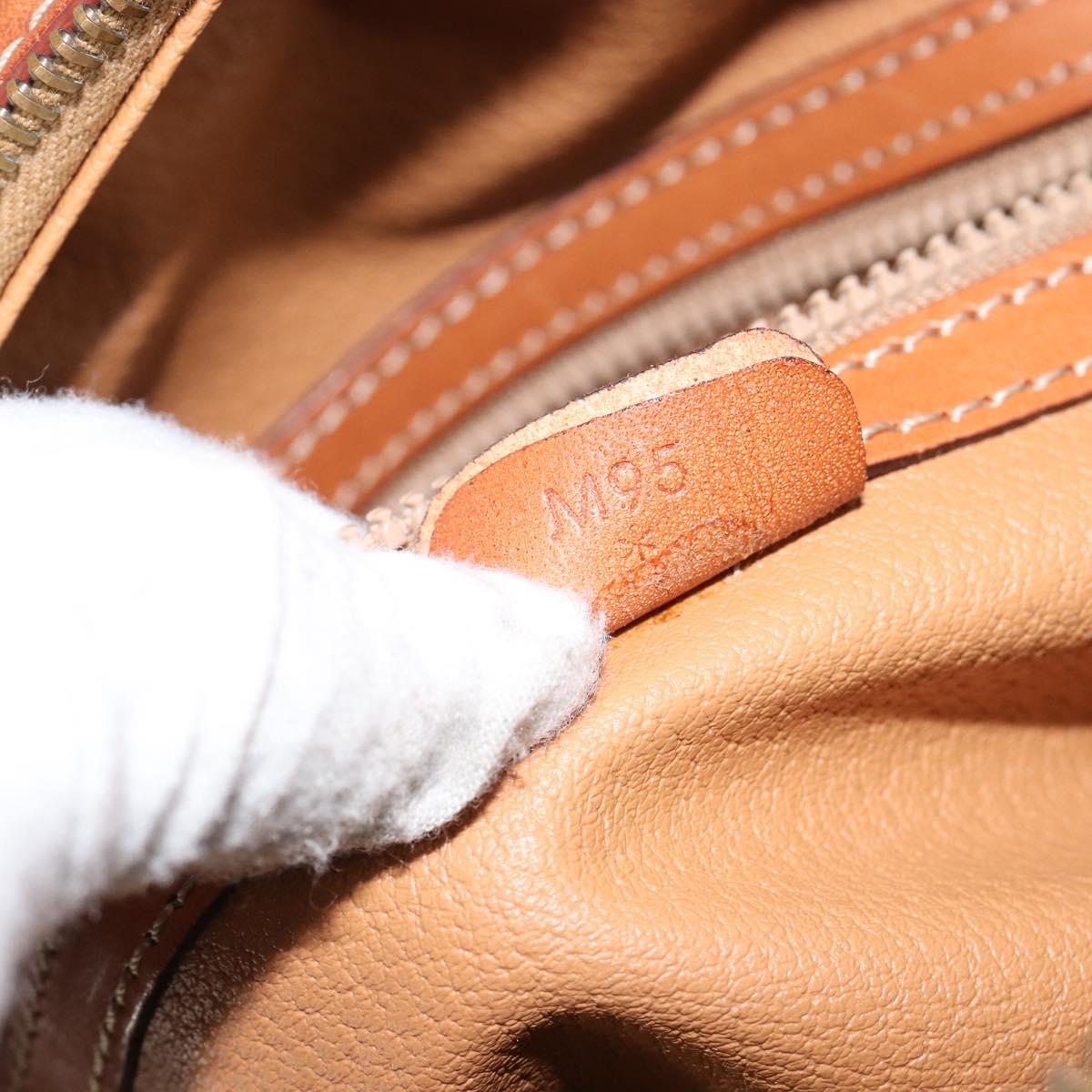 CELINE Macadam Canvas Hand Bag PVC Leather Brown Auth ki6094