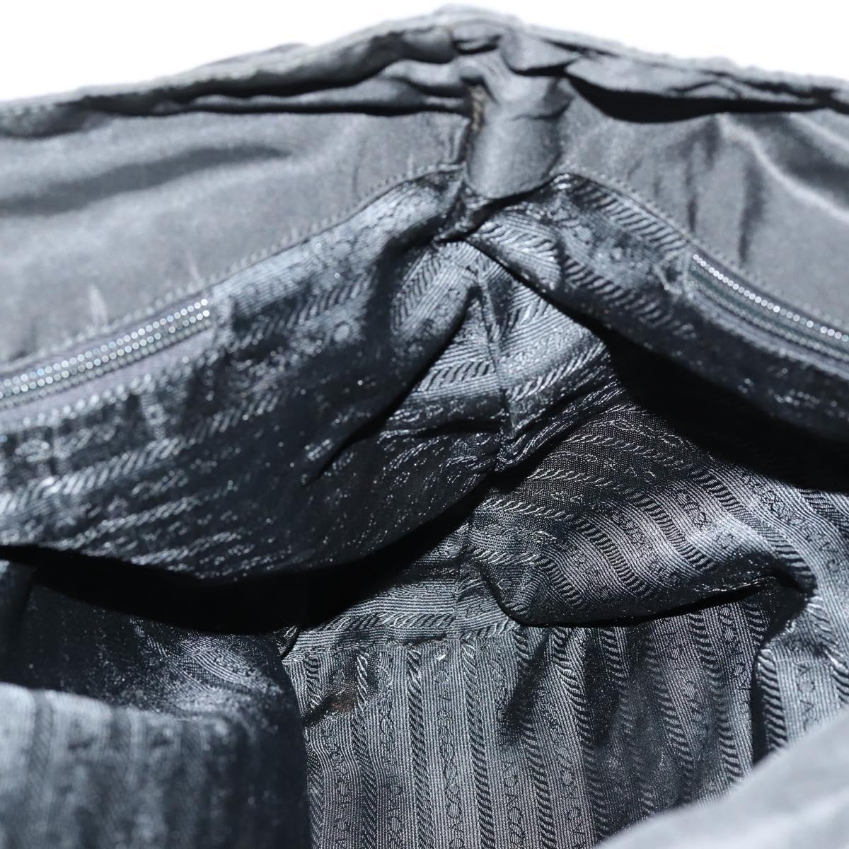 PRADA Tote Bag Nylon Black Auth ki6097