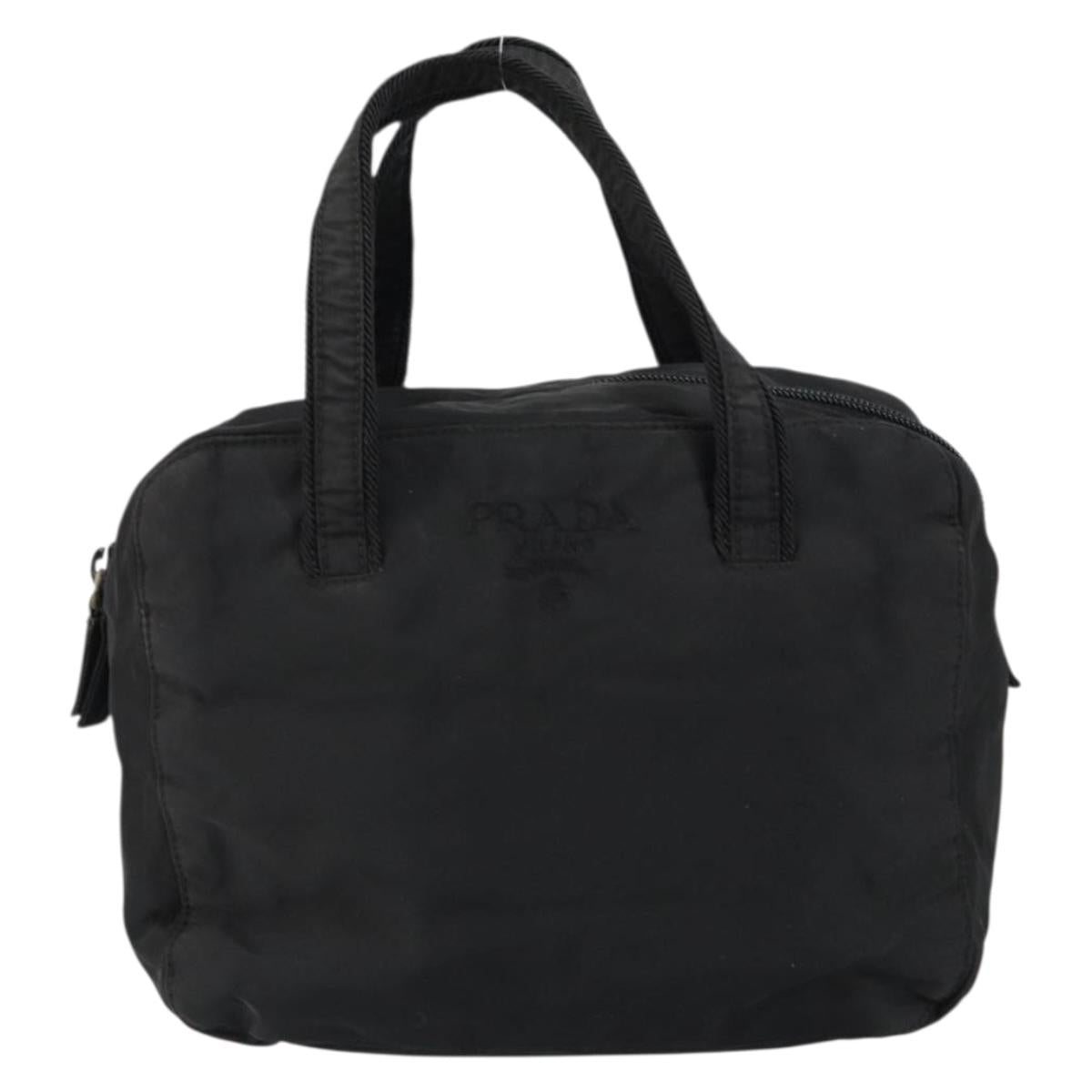 PRADA Hand Bag Nylon Black Auth ki6098