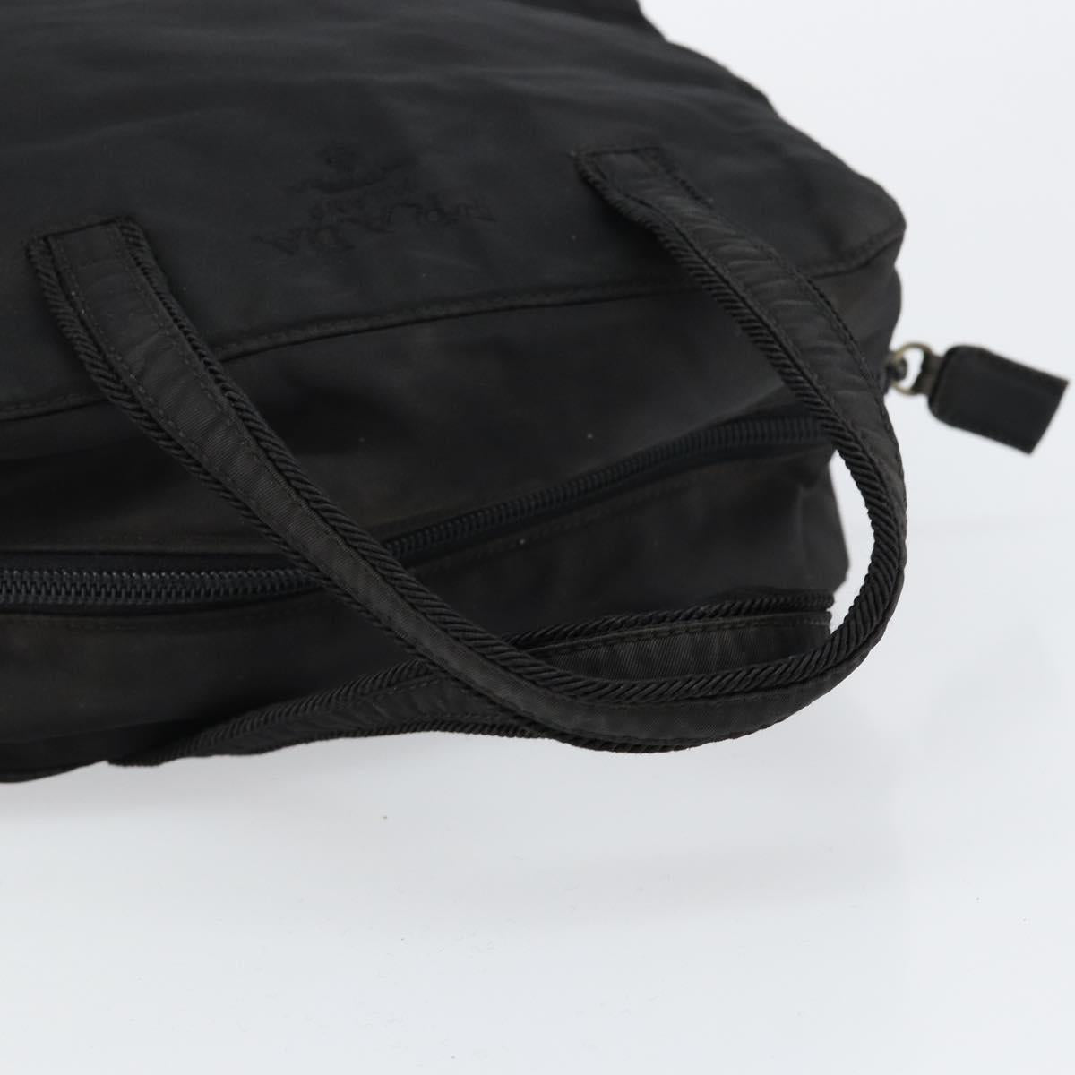 PRADA Hand Bag Nylon Black Auth ki6098
