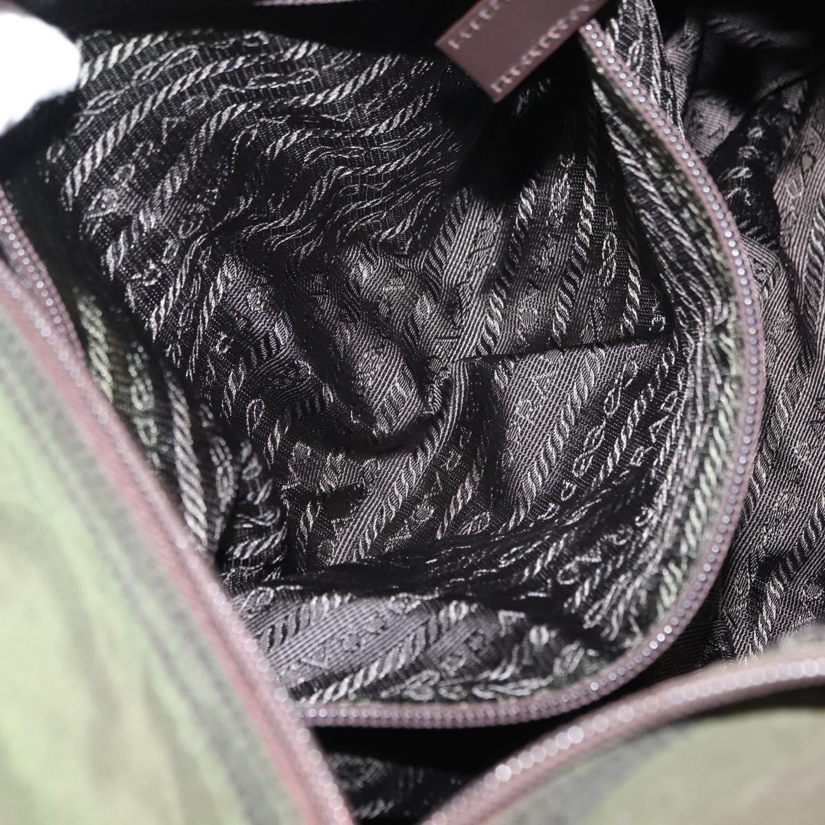 PRADA Shoulder Bag Nylon Khaki Auth ki6099