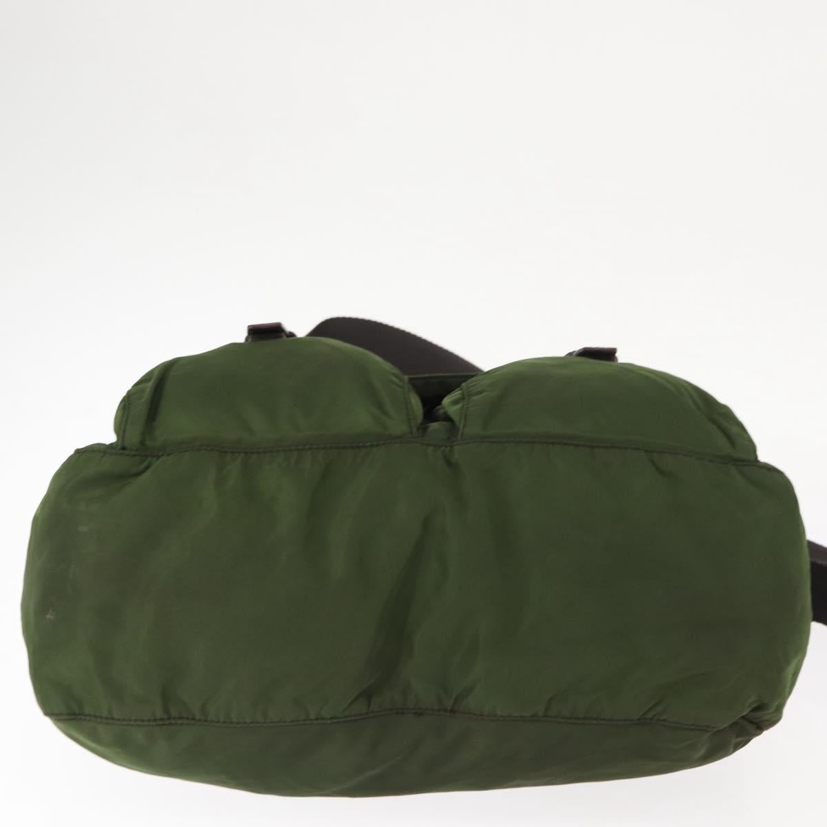PRADA Shoulder Bag Nylon Khaki Auth ki6099