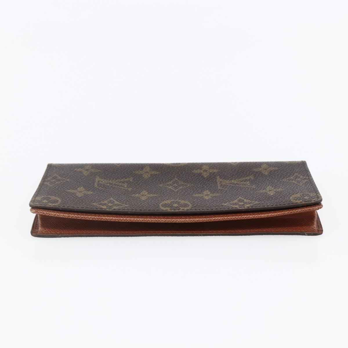LOUIS VUITTON Monogram Porte Cartes Credit Long Wallet M60825 LV Auth ki6101