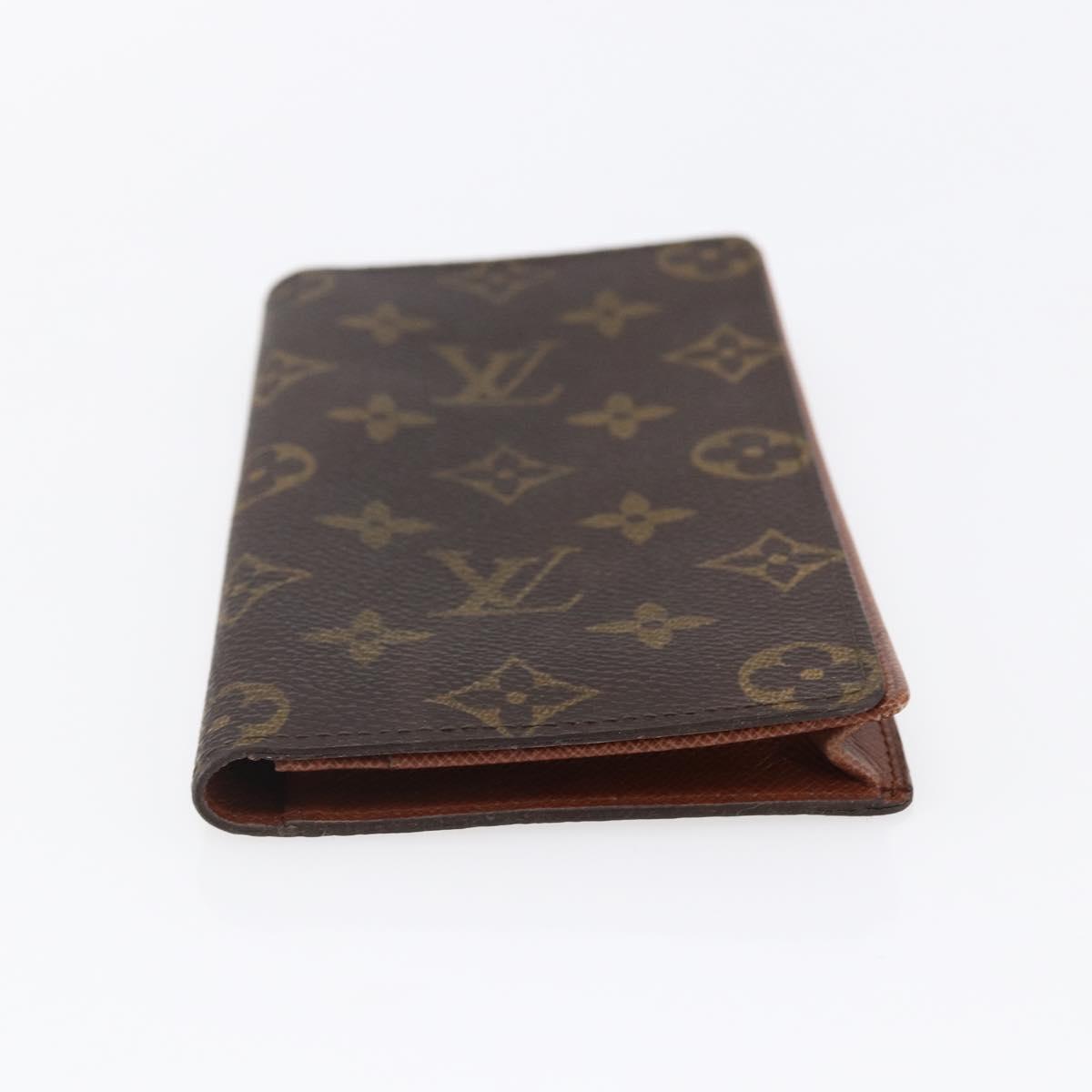 LOUIS VUITTON Monogram Porte Cartes Credit Long Wallet M60825 LV Auth ki6101