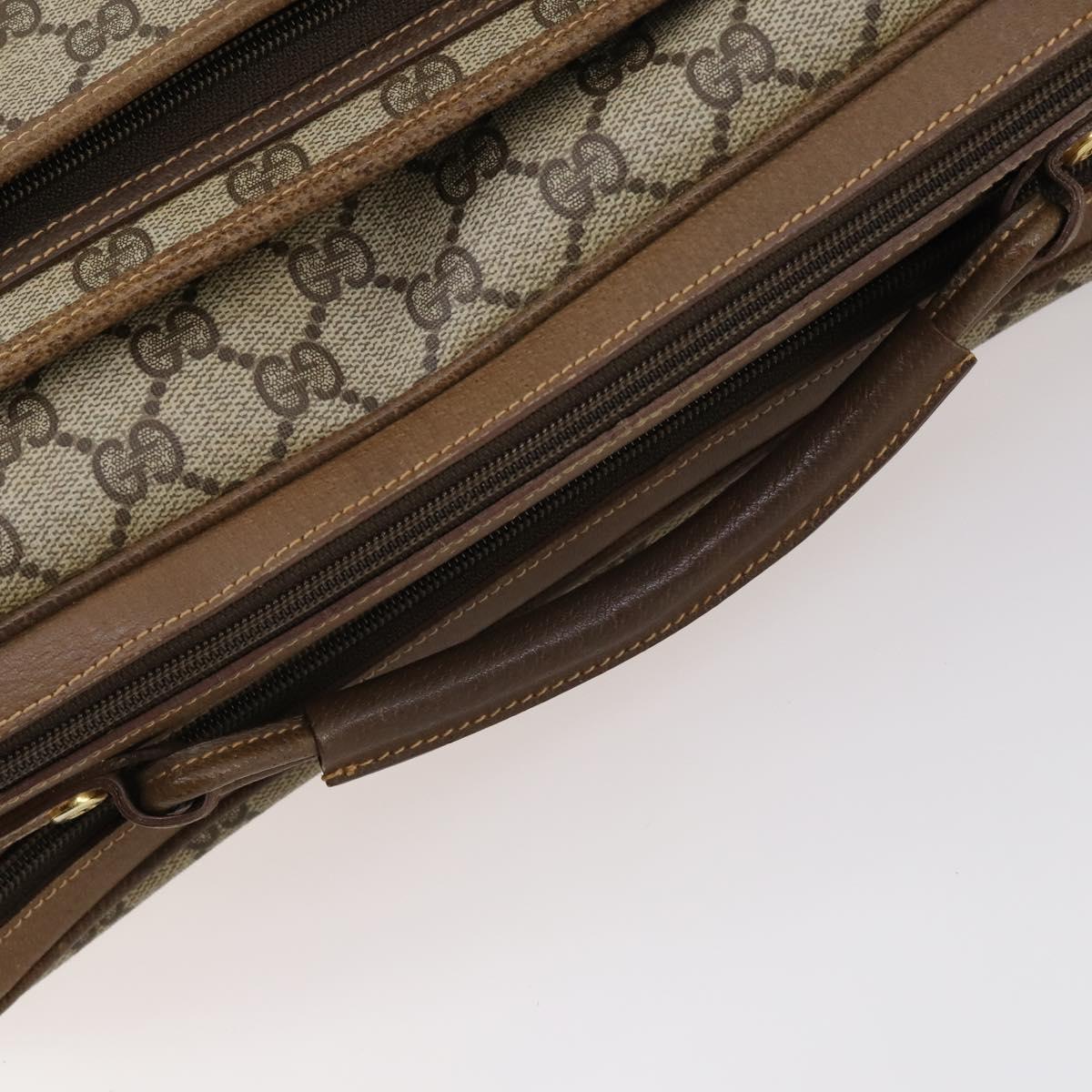 GUCCI GG Supreme Shoulder Bag PVC Leather 2way Beige Auth ki6104