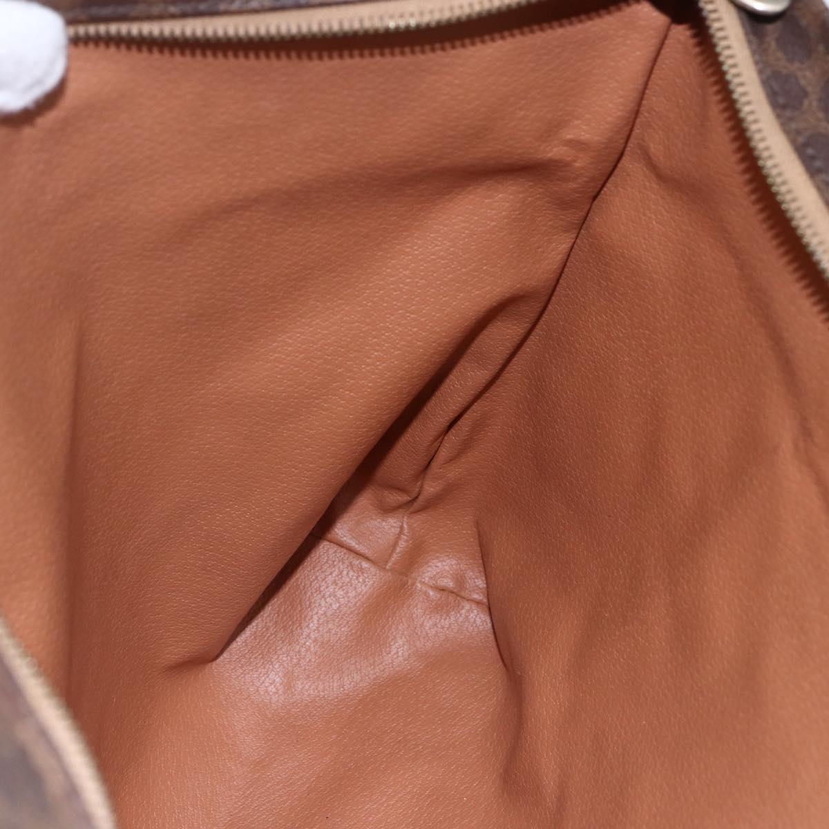 CELINE Macadam Canvas Tote Bag PVC Leather Brown Auth ki6109
