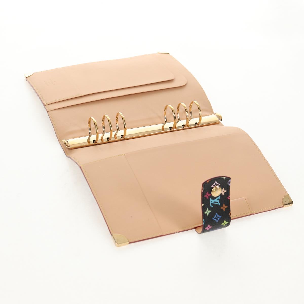 LOUIS VUITTON Multicolor Agenda GM Day Planner Cover Black R20893 Auth ki6115V