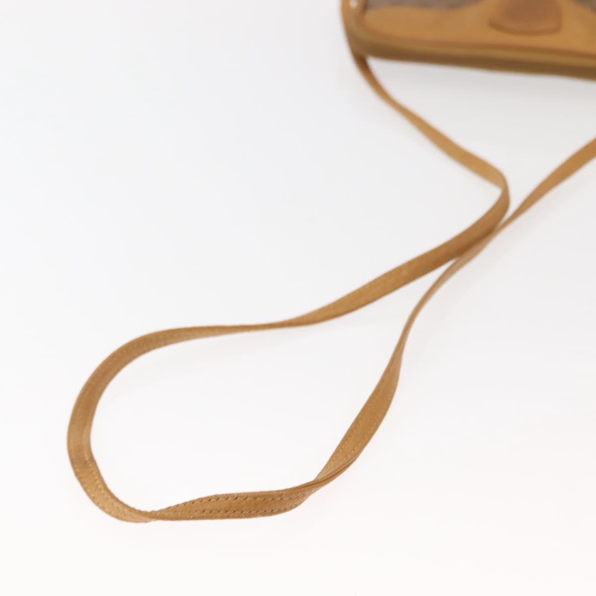 GUCCI Micro GG Supreme Shoulder Bag PVC Beige Gold 007 123 0428 Auth ki6116