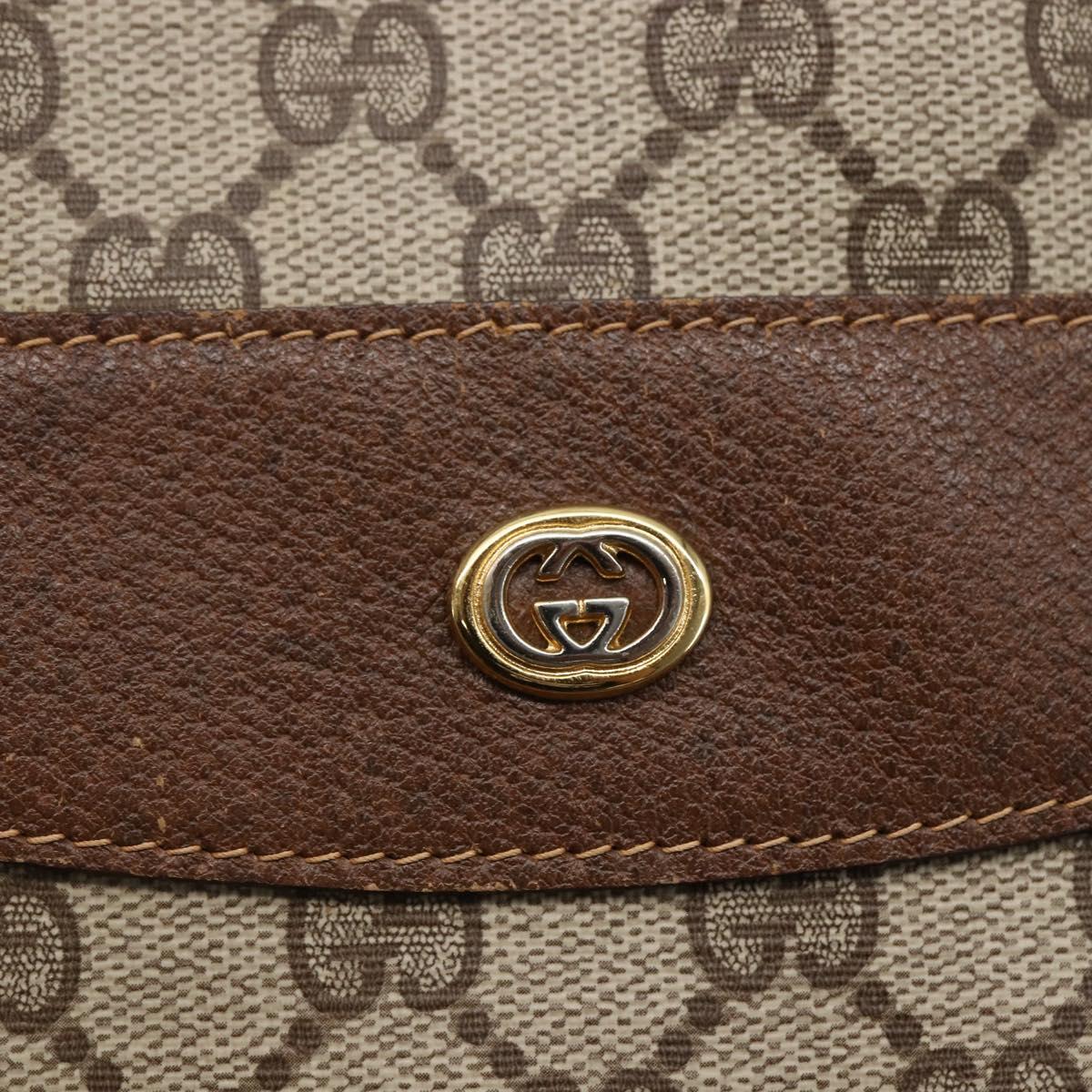 GUCCI GG Supreme Tote Bag PVC Beige Gold 39 02 061 Auth ki6118