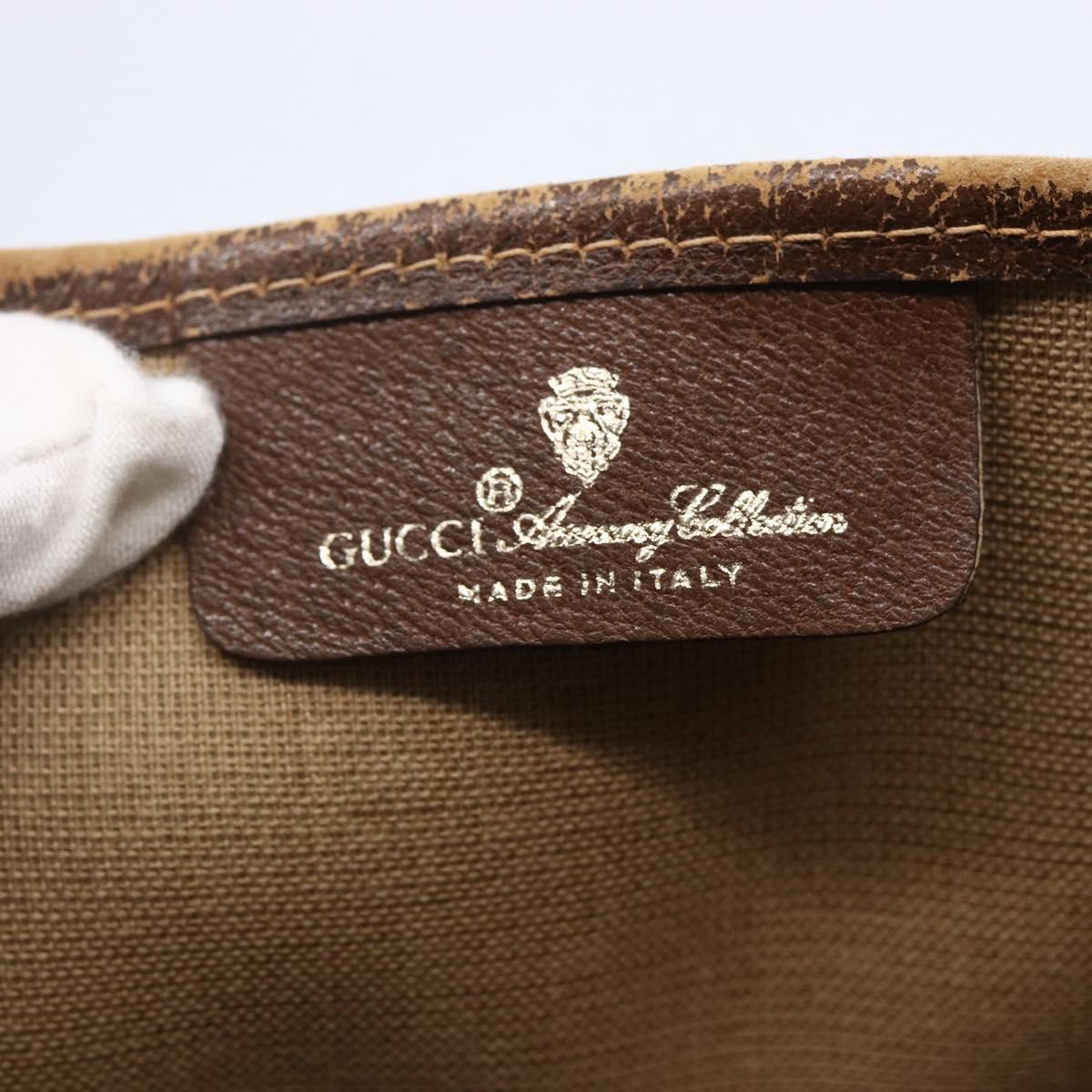 GUCCI GG Supreme Tote Bag PVC Beige Gold 39 02 061 Auth ki6118