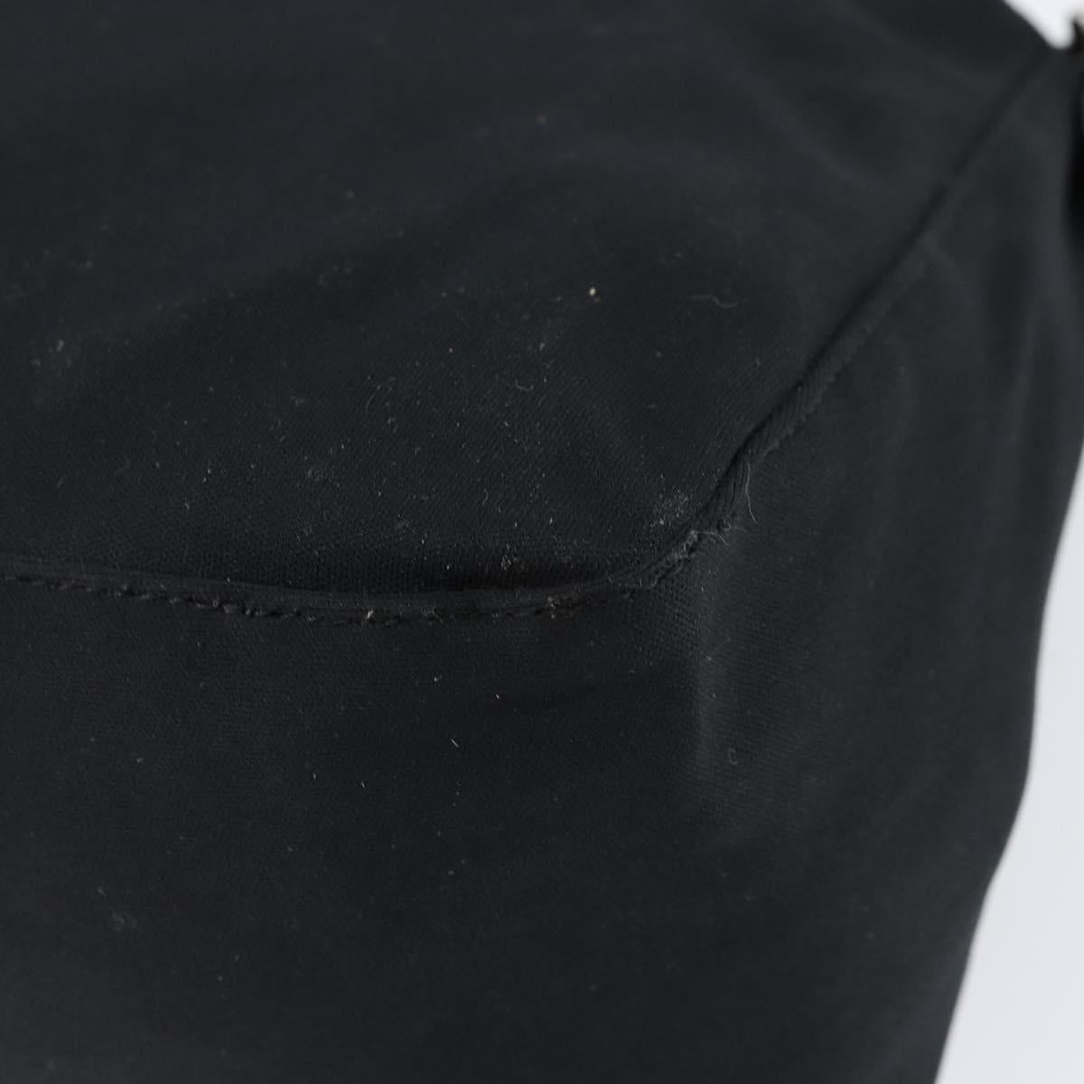 FENDI Mamma Baguette Shoulder Bag Nylon Black Silver Auth ki6120