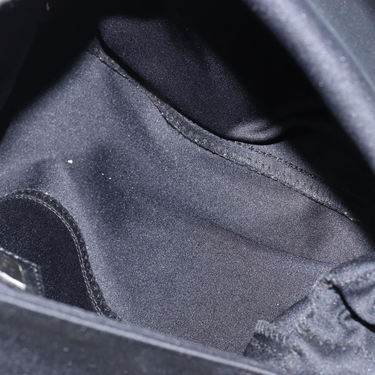 FENDI Mamma Baguette Shoulder Bag Nylon Black Silver Auth ki6120