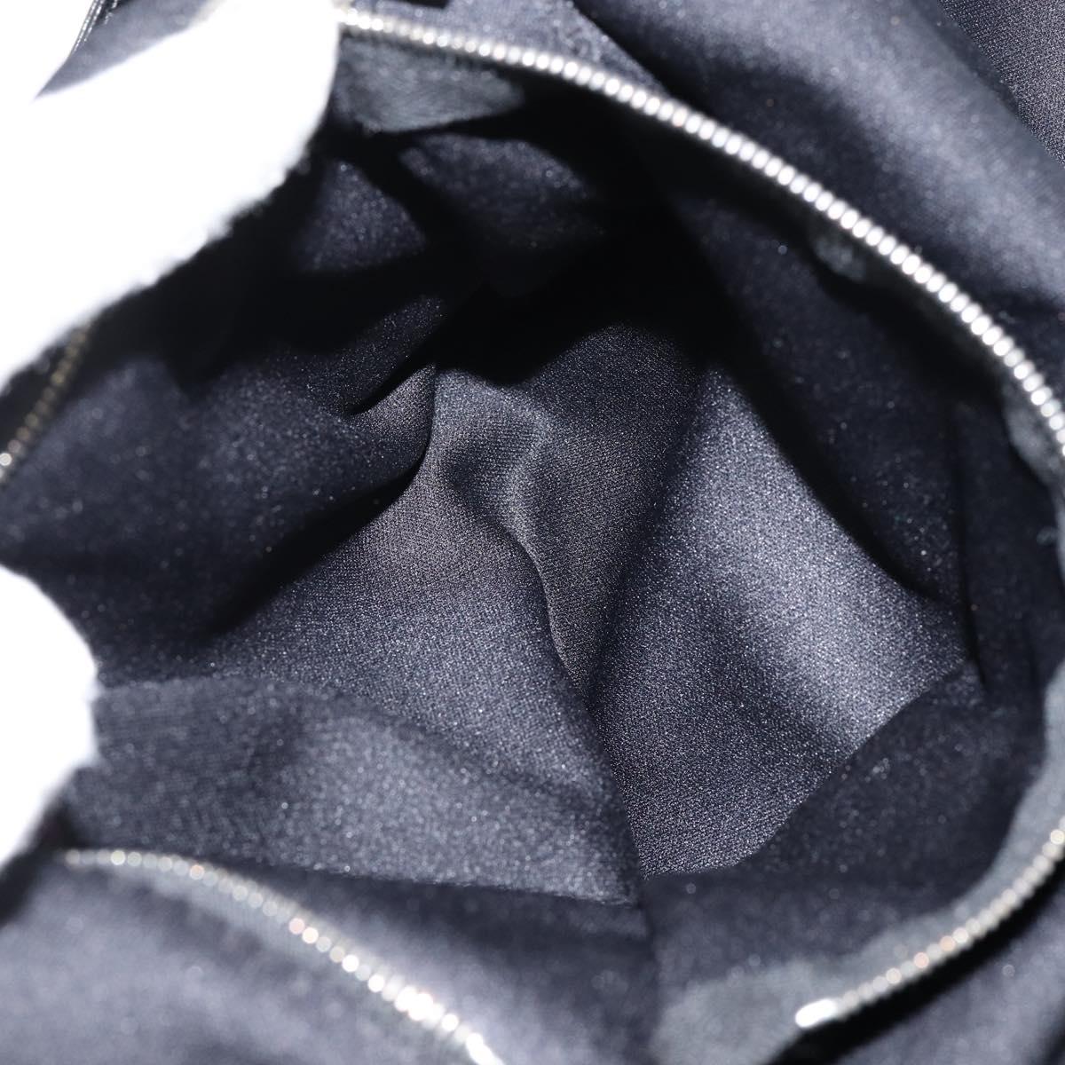 FENDI Mamma Baguette Shoulder Bag Nylon Black Silver Auth ki6120