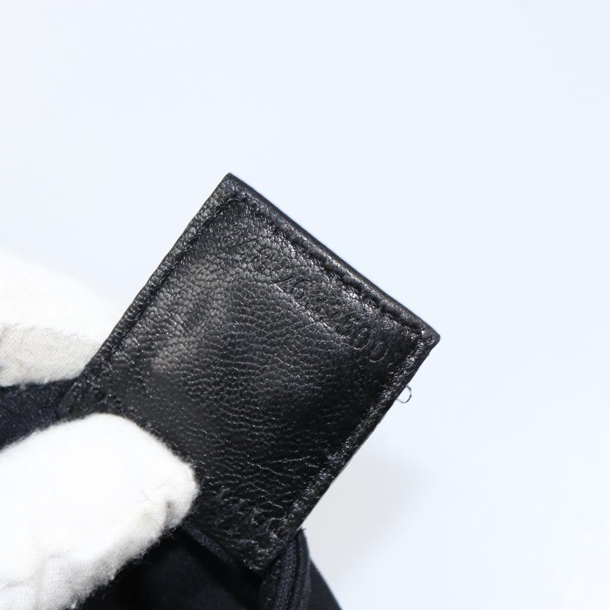 FENDI Mamma Baguette Shoulder Bag Nylon Black Silver Auth ki6120