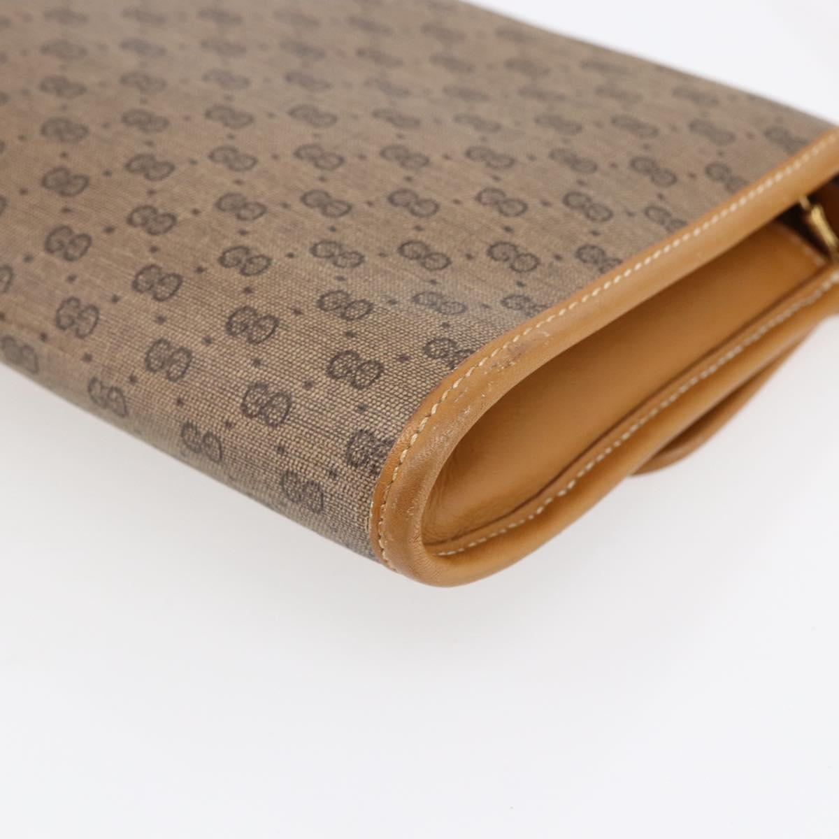 GUCCI Micro GG Supreme Shoulder Bag PVC Beige Gold 004 89 0265 Auth ki6121