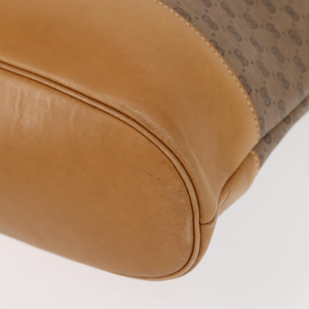 GUCCI Micro GG Supreme Shoulder Bag PVC Beige Gold Auth ki6122