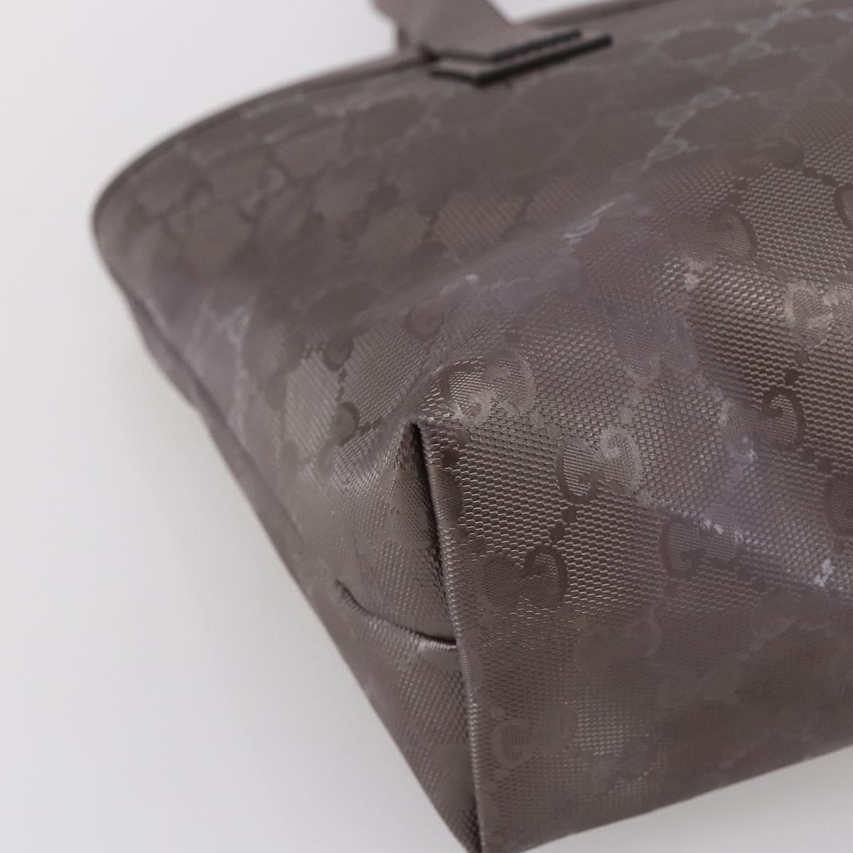 GUCCI GG Implementation Tote Bag PVC Silver Pink gray 211138 Auth ki6125