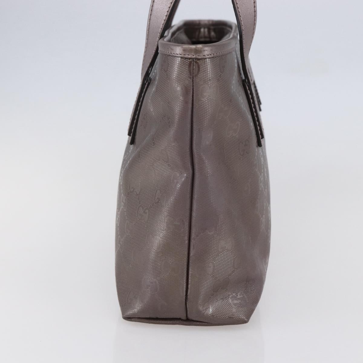 GUCCI GG Implementation Tote Bag PVC Silver Pink gray 211138 Auth ki6125
