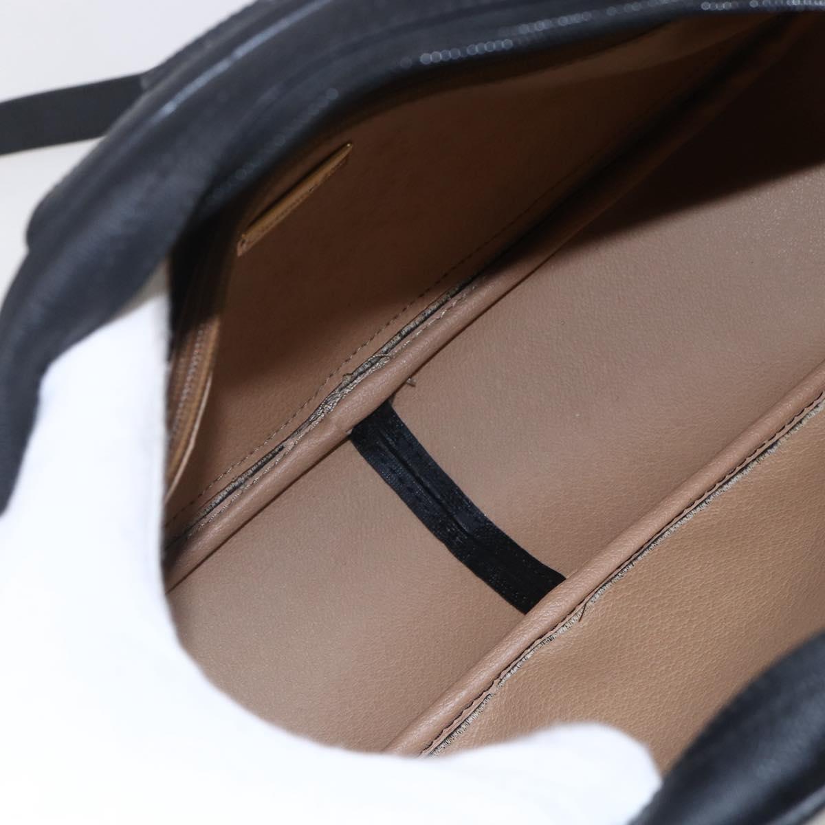 Christian Dior Trotter Canvas Shoulder Bag Black Auth ki6126