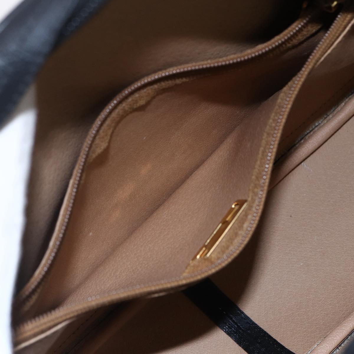 Christian Dior Trotter Canvas Shoulder Bag Black Auth ki6126