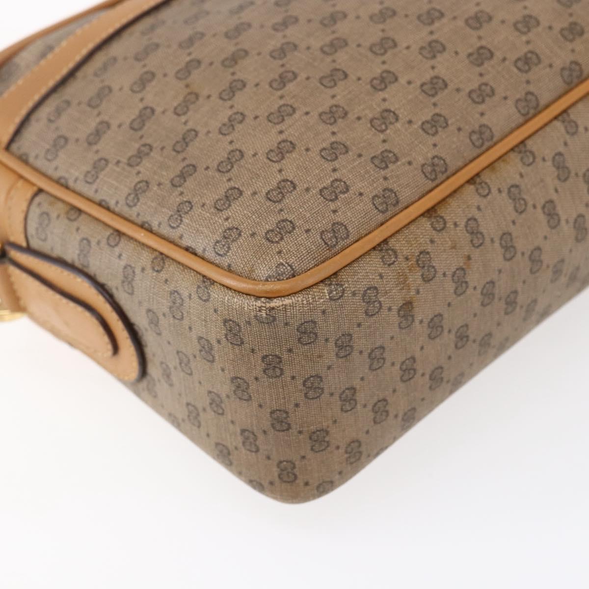 GUCCI Micro GG Supreme Web Sherry Line Bag PVC Beige 001 23 0942 Auth ki6128