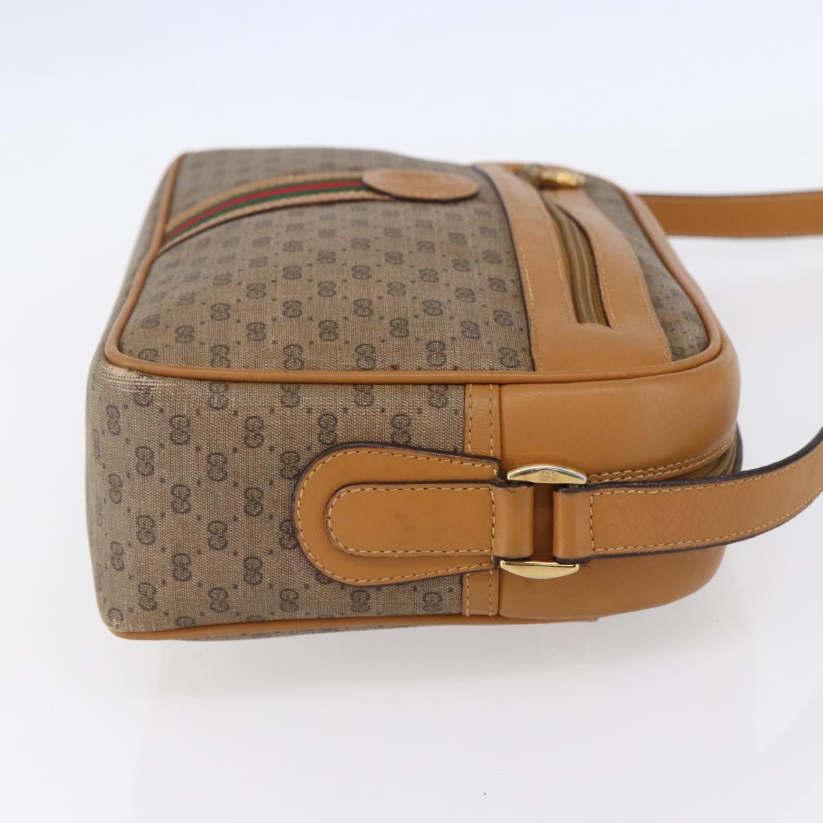 GUCCI Micro GG Supreme Web Sherry Line Bag PVC Beige 001 23 0942 Auth ki6128