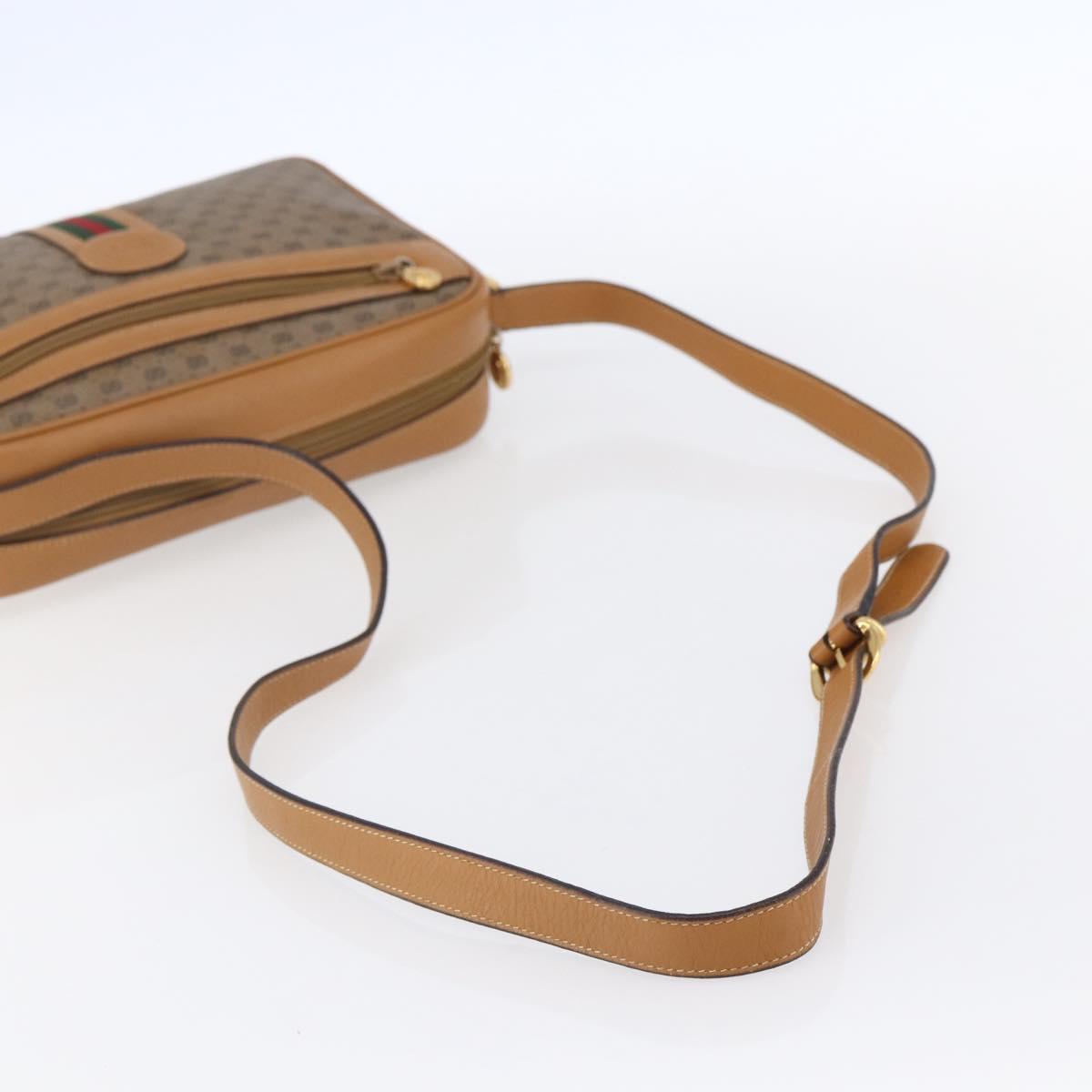 GUCCI Micro GG Supreme Web Sherry Line Bag PVC Beige 001 23 0942 Auth ki6128