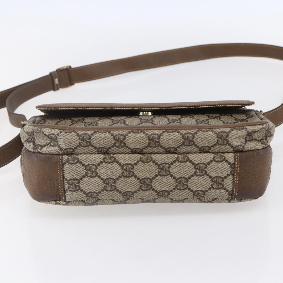 GUCCI GG Supreme Shoulder Bag PVC Leather Beige Gold 001 106 0185 Auth ki6140
