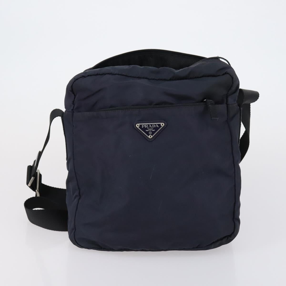 PRADA Shoulder Bag Nylon 3 Set Navy Pink gray Auth ki6143