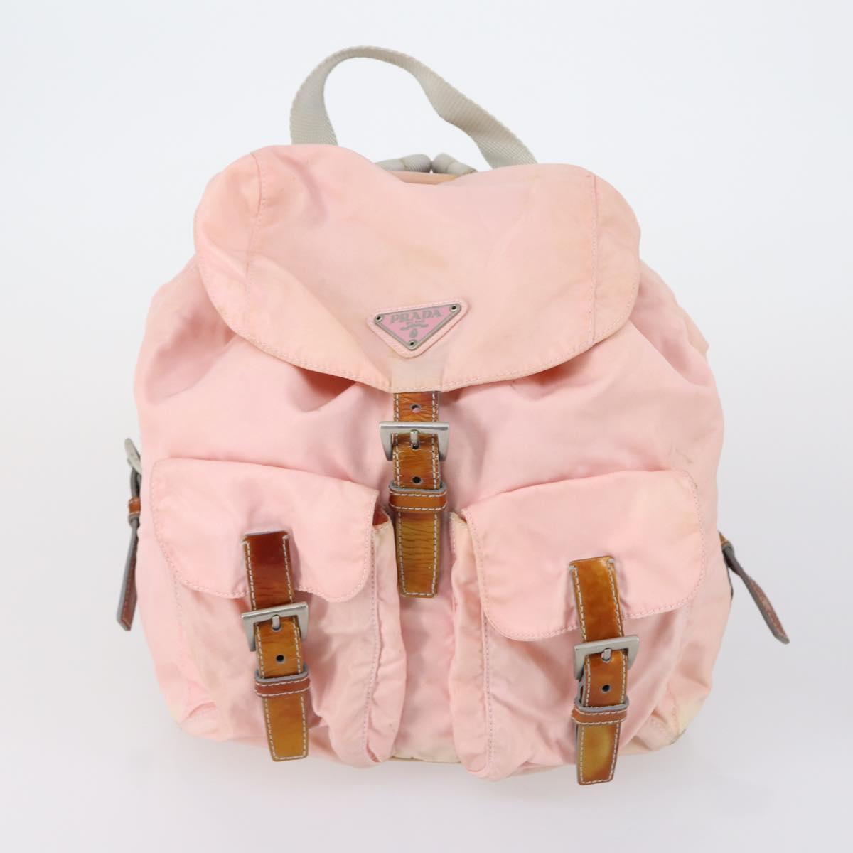 PRADA Shoulder Bag Nylon 3 Set Navy Pink gray Auth ki6143