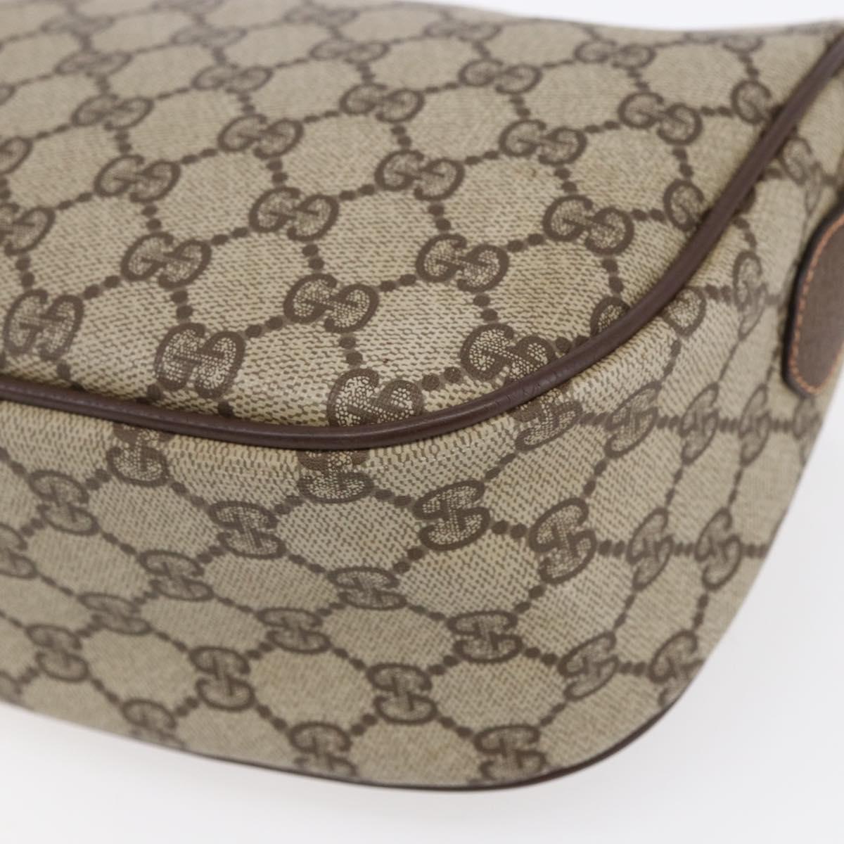 GUCCI GG Supreme Web Sherry Line Bag PVC Beige Gold 89 02 032 Auth ki6150