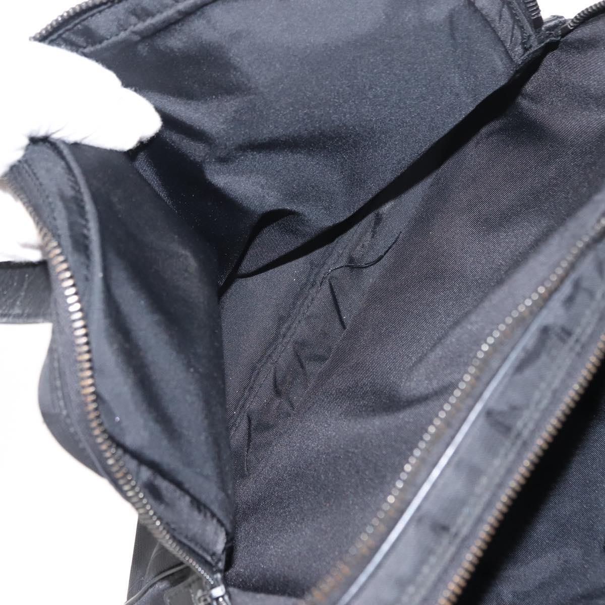 CHANEL New Travel Line Hand Bag Nylon Black CC Auth ki6162