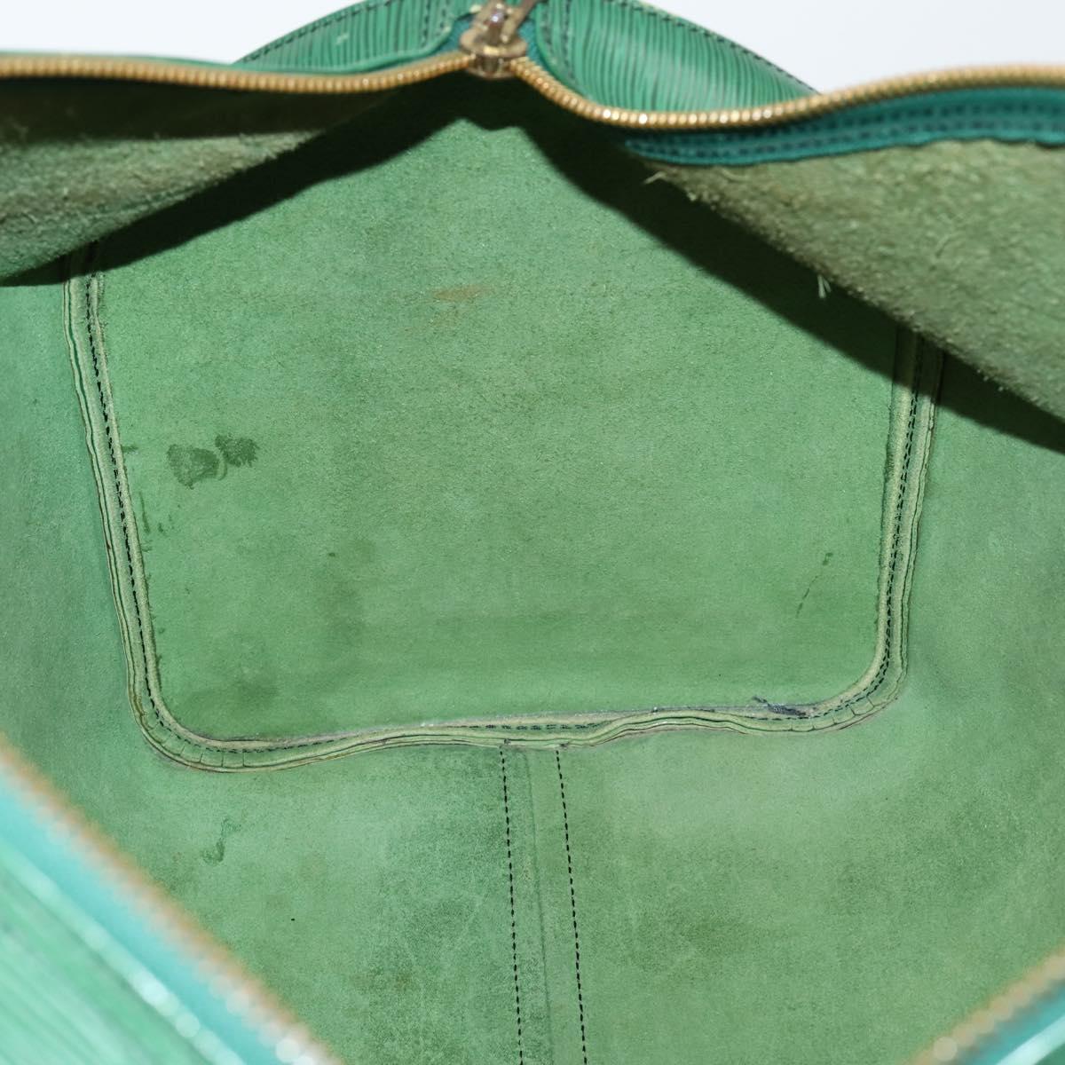 LOUIS VUITTON Epi Keepall 50 Boston Bag Green M42964 LV Auth ki6165