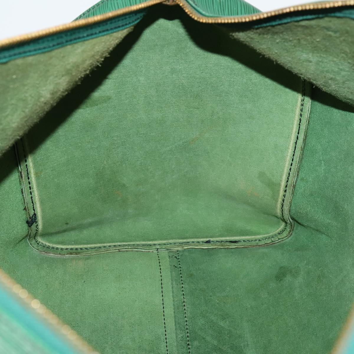 LOUIS VUITTON Epi Keepall 50 Boston Bag Green M42964 LV Auth ki6165