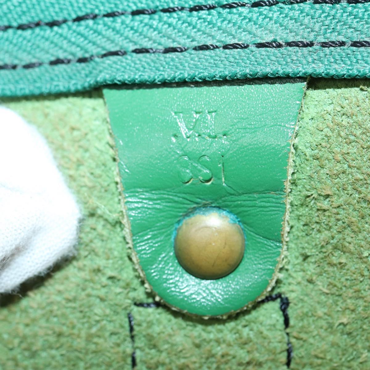 LOUIS VUITTON Epi Keepall 50 Boston Bag Green M42964 LV Auth ki6165