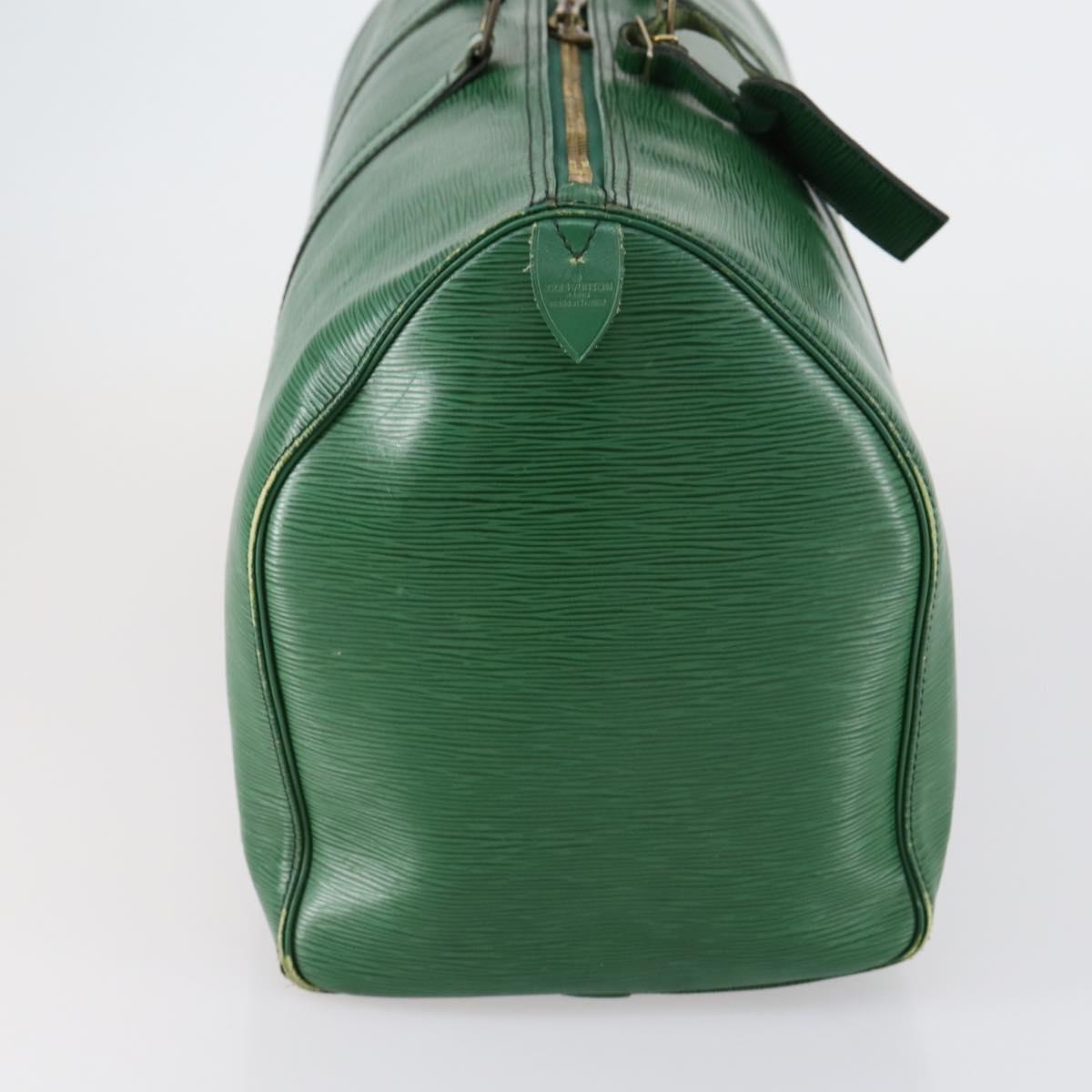 LOUIS VUITTON Epi Keepall 50 Boston Bag Green M42964 LV Auth ki6165