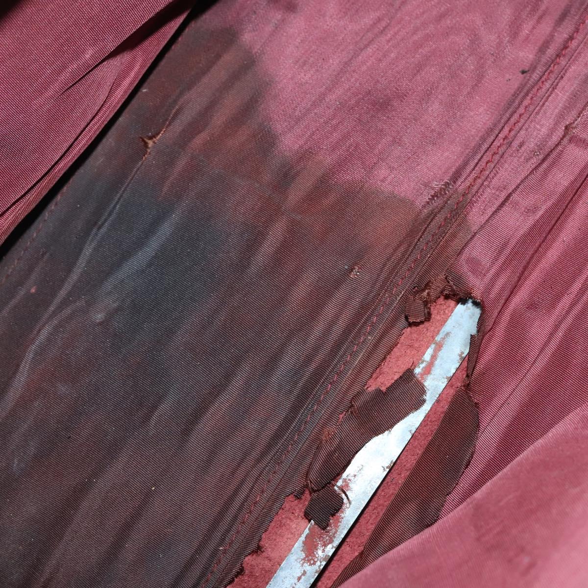 CARTIER Must Line Boston Bag Leather 3 Set Bordeaux Auth ki6175