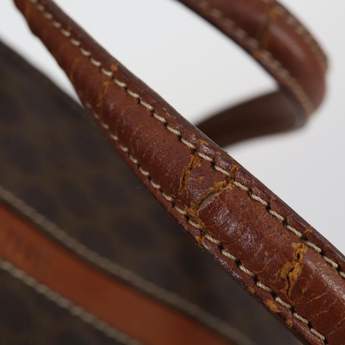 CELINE Macadam Canvas Shoulder Bag PVC 4 Set Beige Brown Auth ki6177