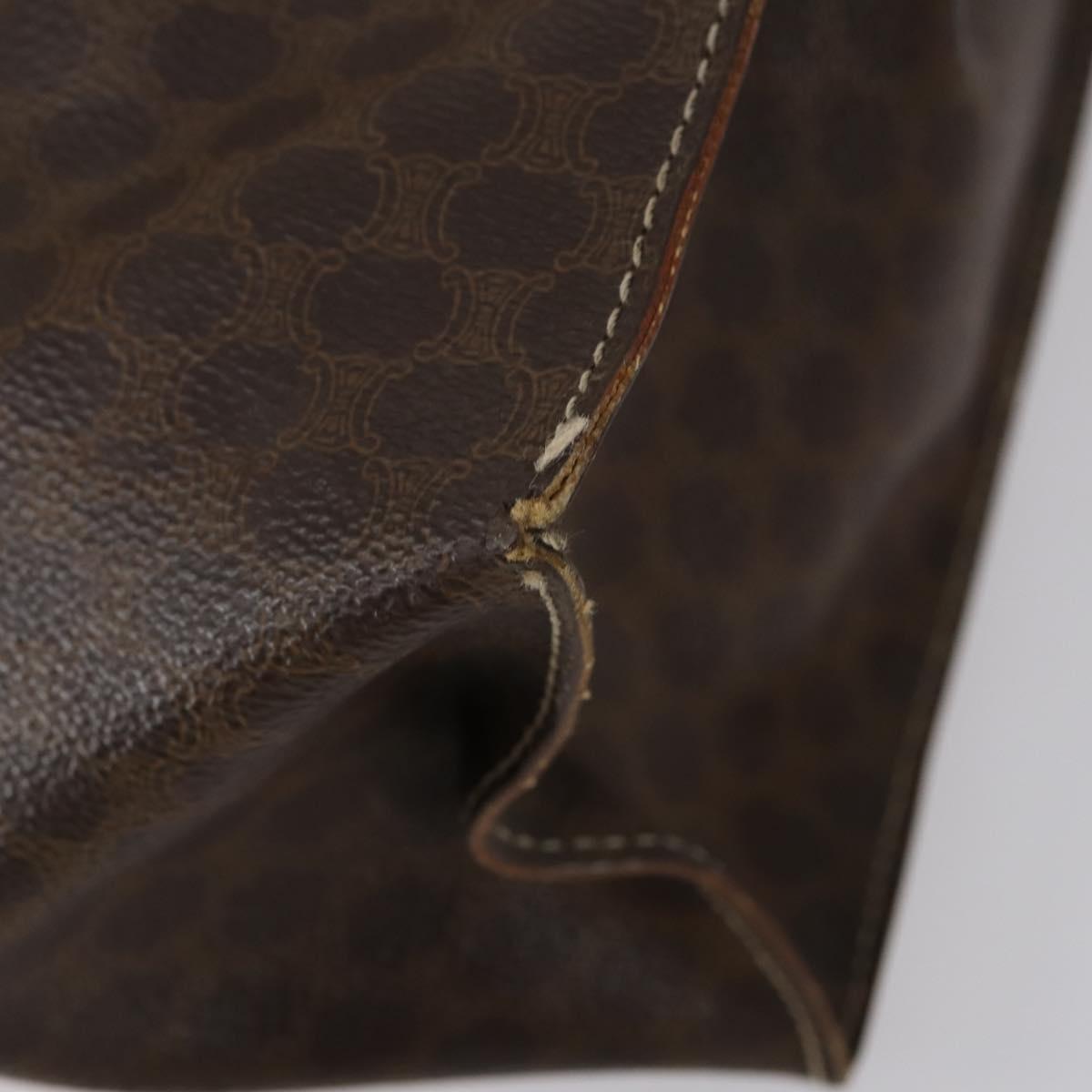 CELINE Macadam Canvas Shoulder Bag PVC 4 Set Beige Brown Auth ki6177