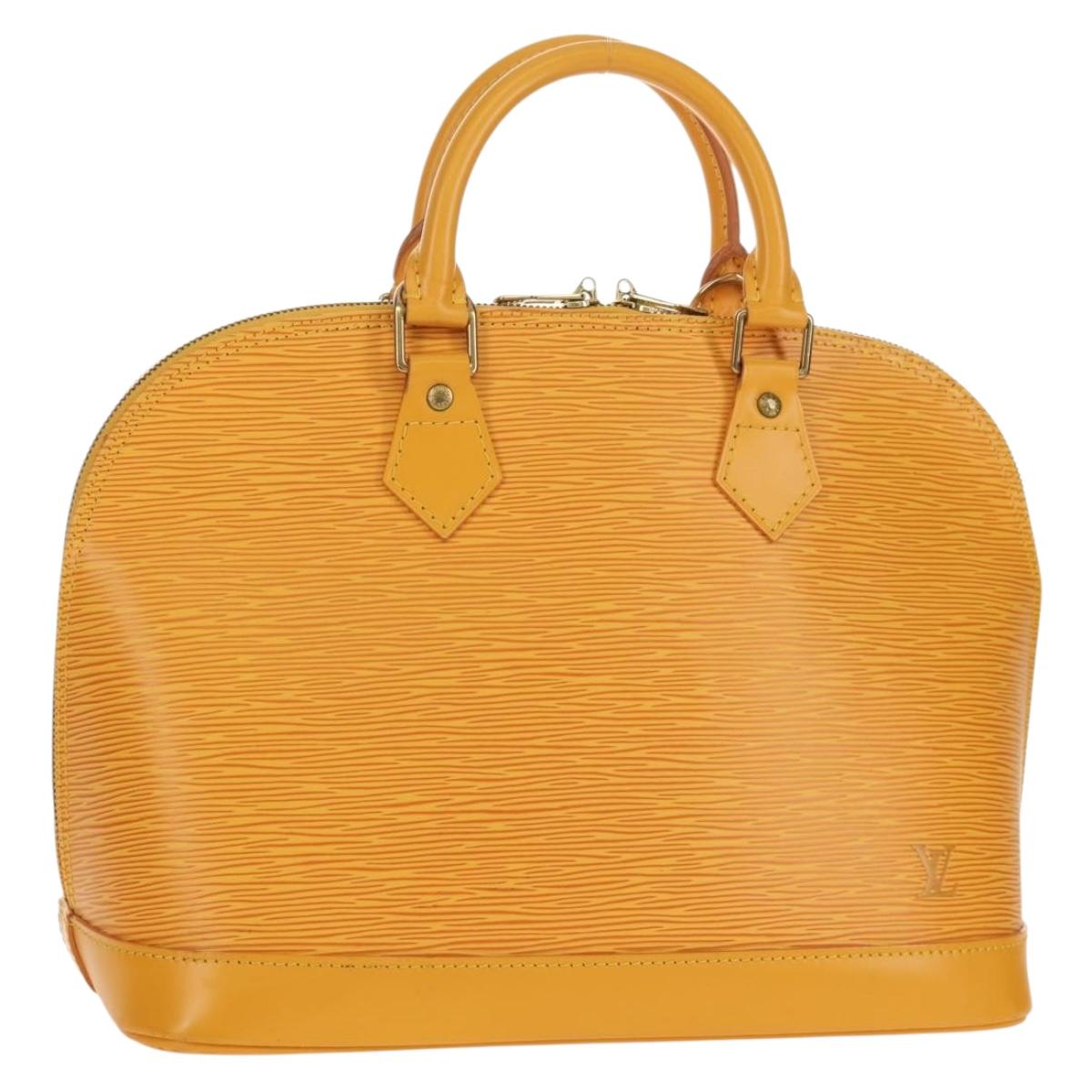 LOUIS VUITTON Epi Alma Hand Bag Yellow M52149 LV Auth ki6179V