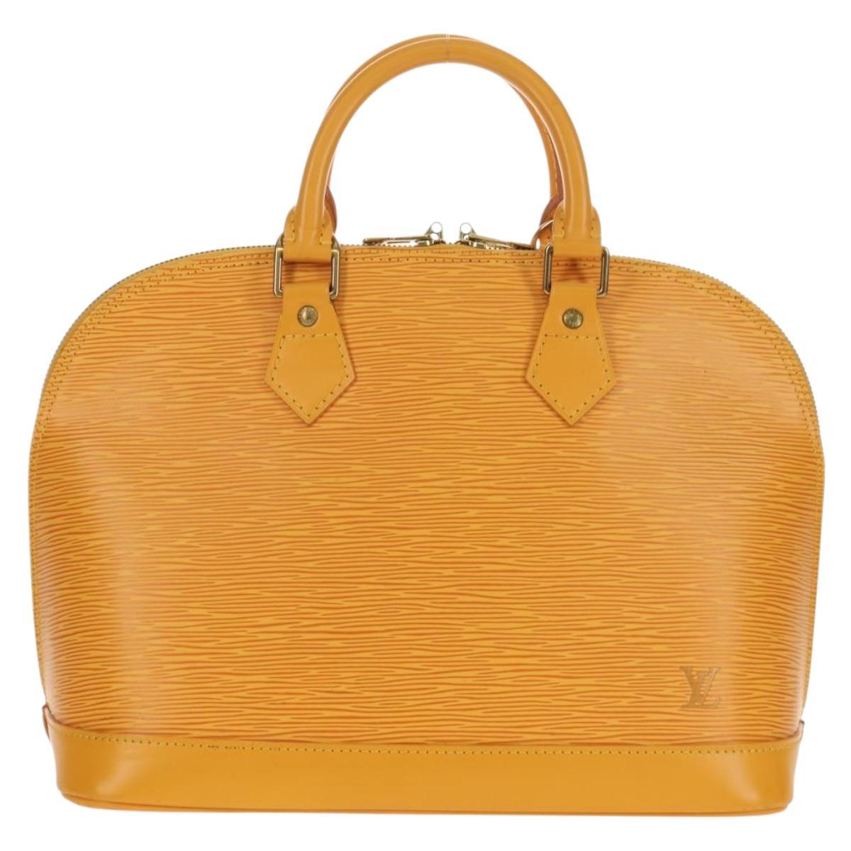 LOUIS VUITTON Epi Alma Hand Bag Yellow M52149 LV Auth ki6179V